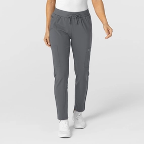 Crisp Design W123 Women's Flex-n-Reach Track Scrub Pant - Pewter