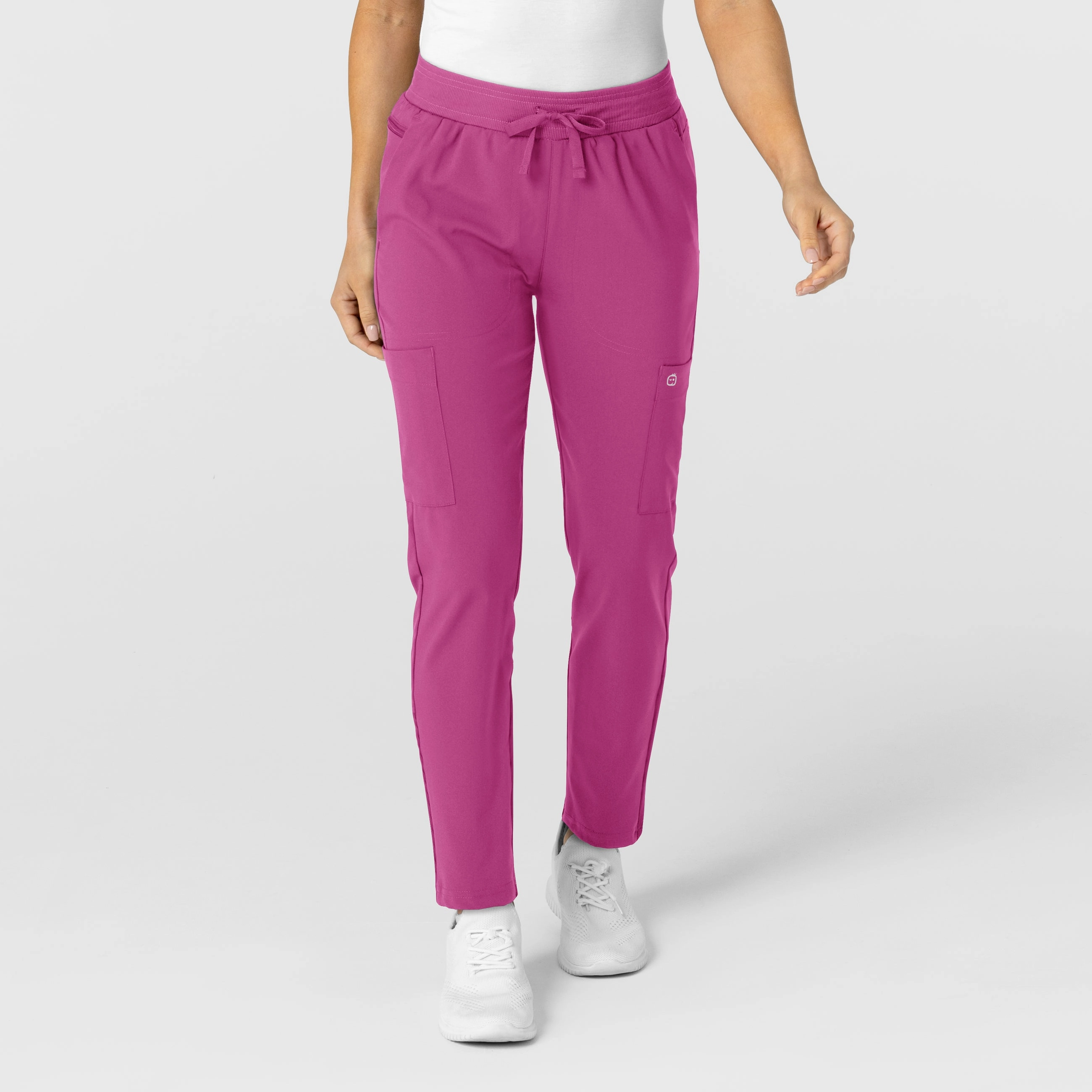 Functional Stretch W123 Women's Flex-n-Reach Track Scrub Pant - Raspberry