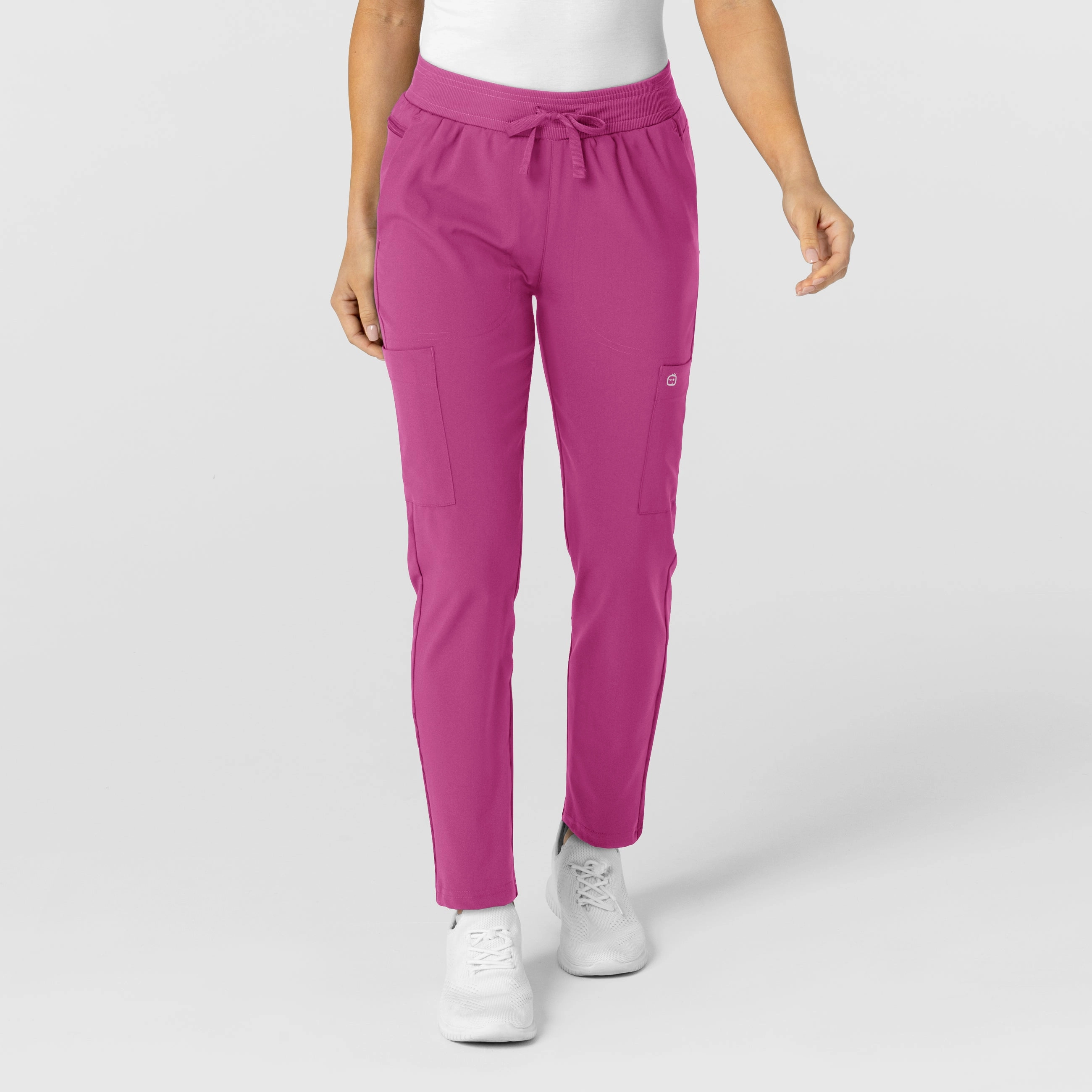 Chill Ready W123 Women's Flex-n-Reach Track Scrub Pant - Raspberry