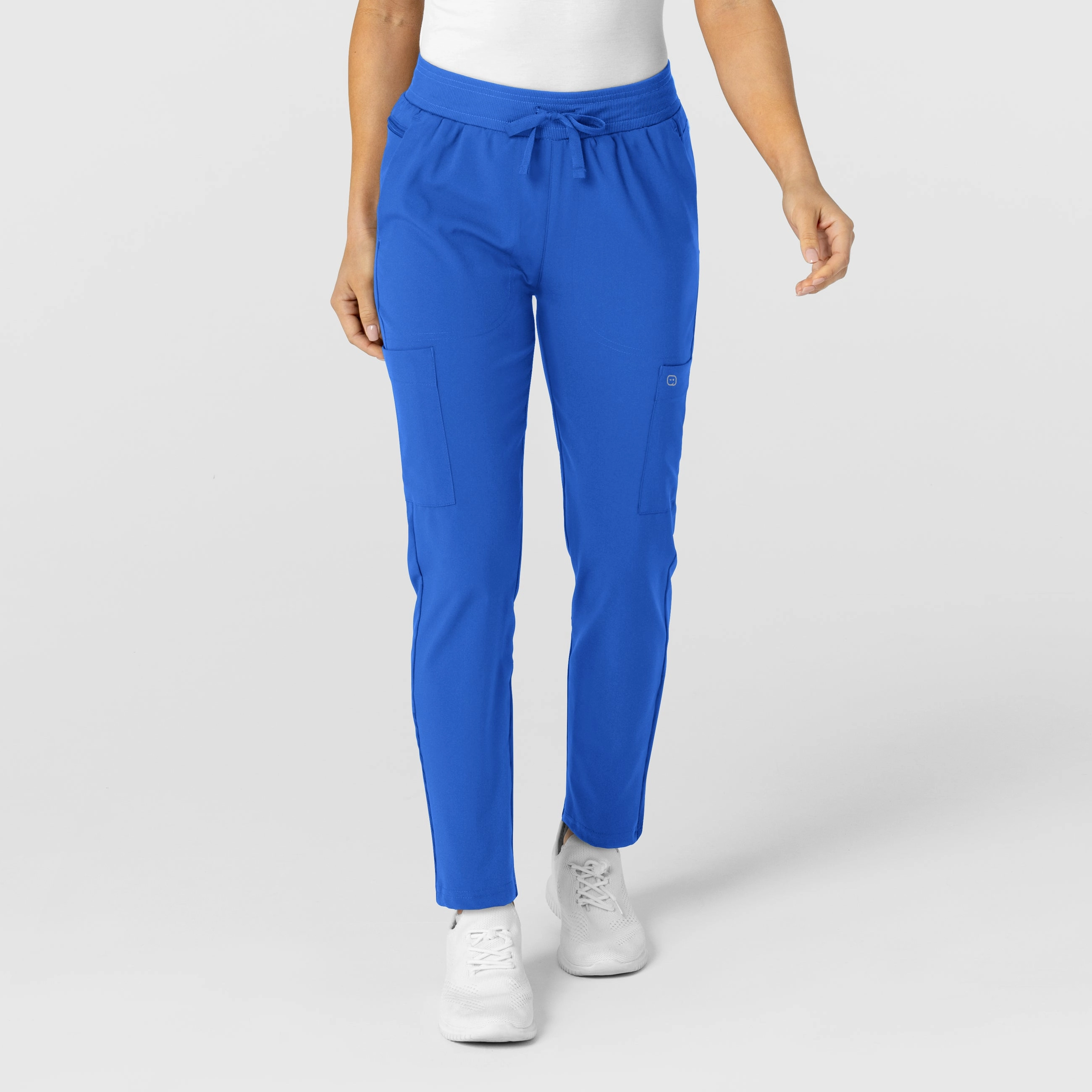 W123 Women's Flex-n-Reach Track Scrub Pant - Royal Roomy Fit