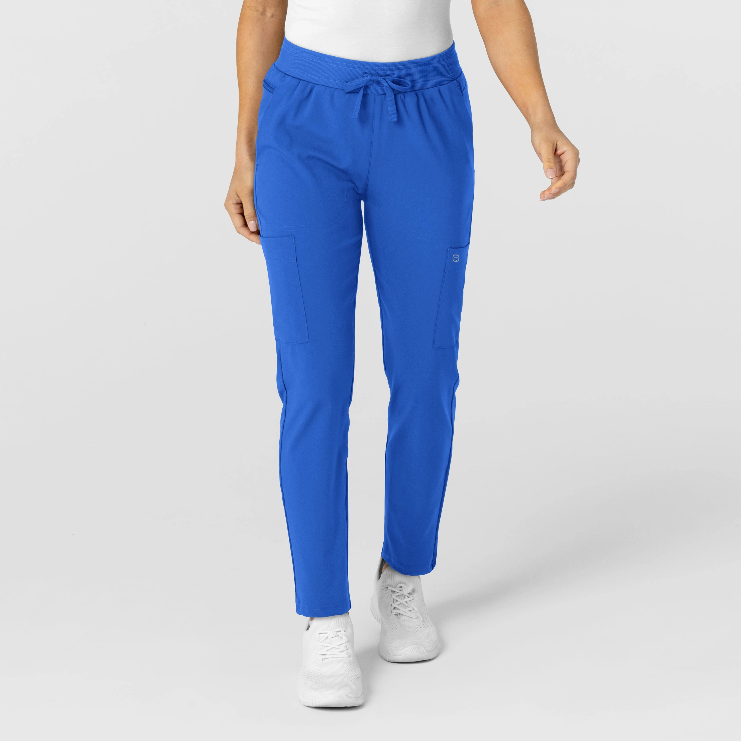 W123 Women's Flex-n-Reach Track Scrub Pant - Royal Relaxed Comfort Wear