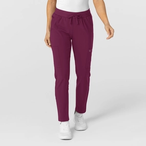 Core Movement W123 Women's Flex-n-Reach Track Scrub Pant - Wine
