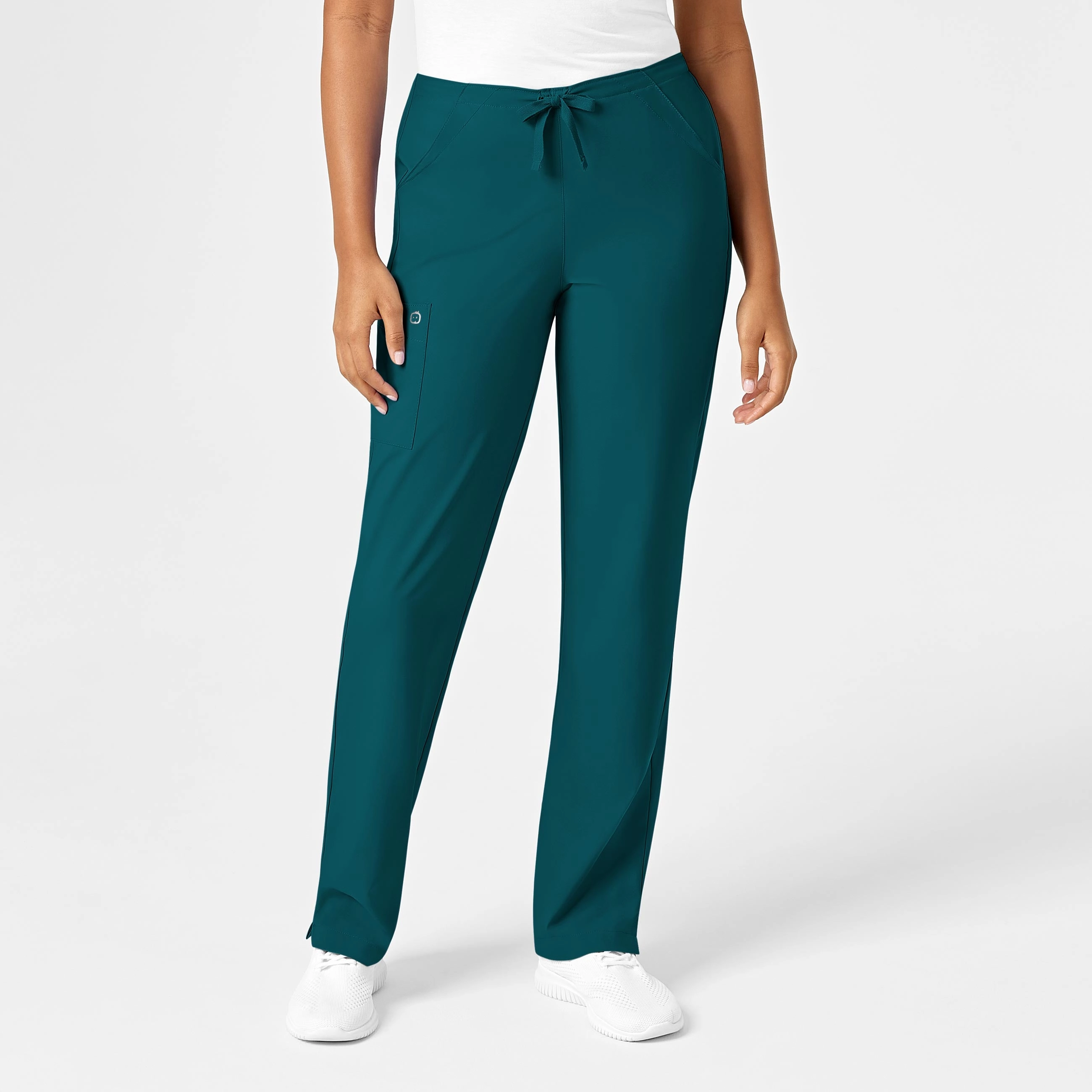 Comfort waistband W123 Women's Drawstring Scrub Pant - Caribbean