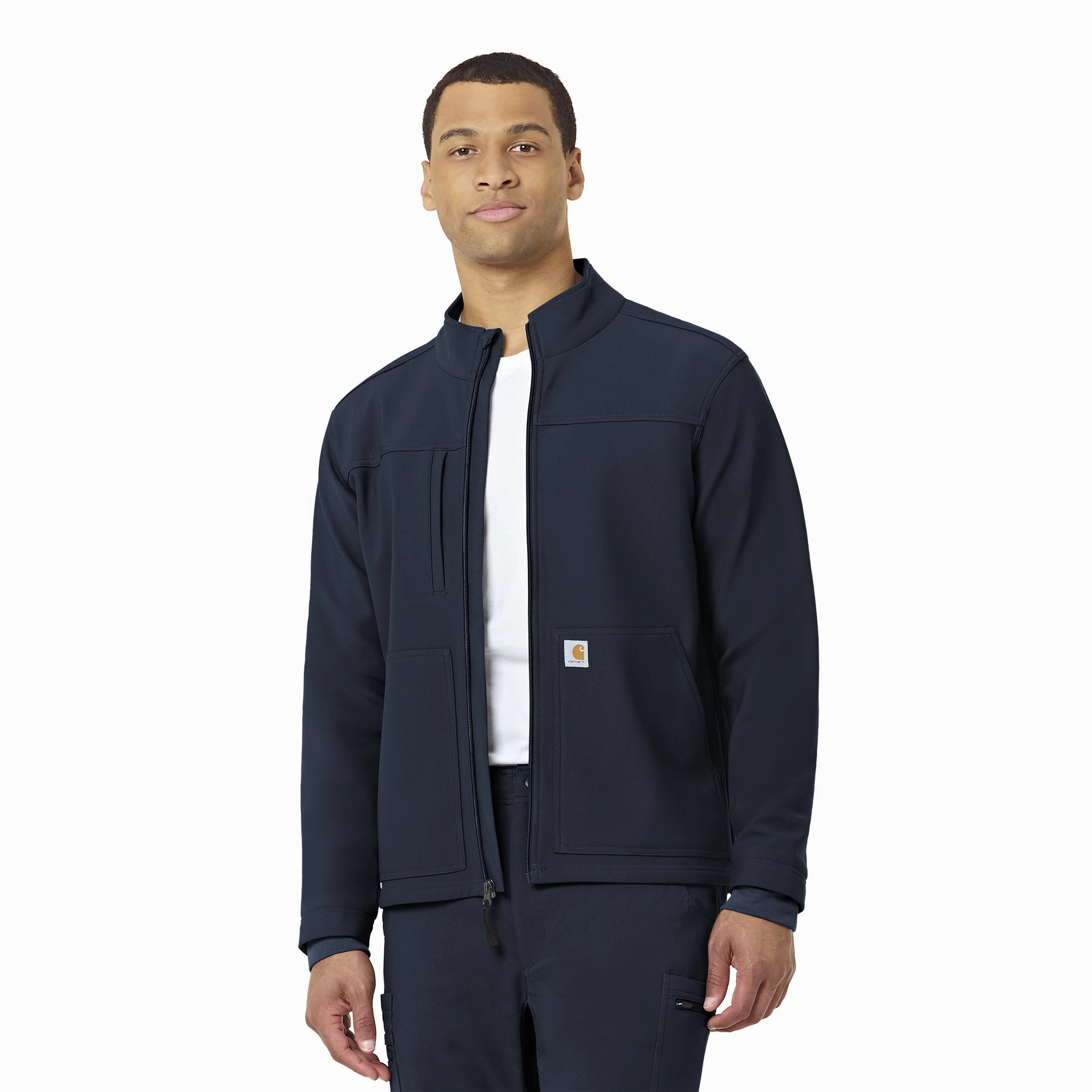 Carhartt Rugged Flex Men's Bonded Fleece Jacket - Navy Weatherproof Zipper