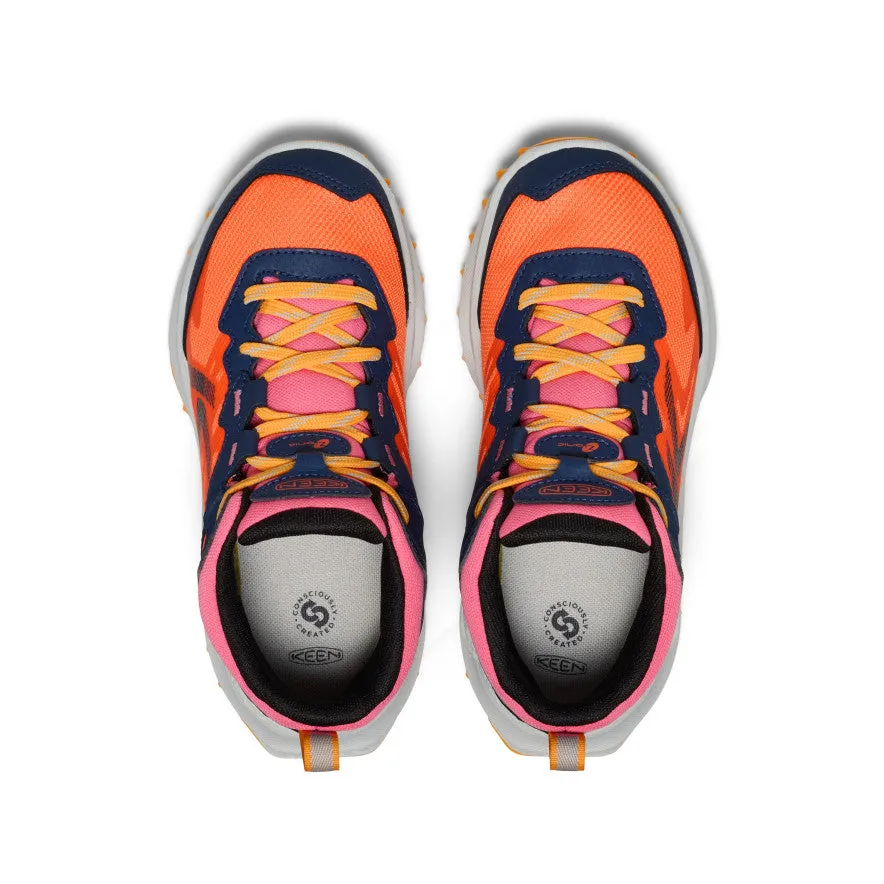 Lace Up Stability Energy Returning Midsole Big Kids' Zionic Waterproof Boot  |  Naval Academy/Nasturtium