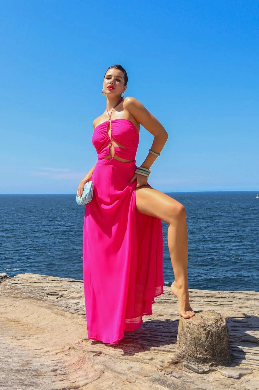 Jay Maxi Dress - Fuchsia Street Edge