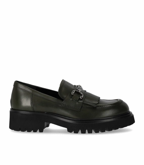 Harvest Walk Wau Military Green Loafer