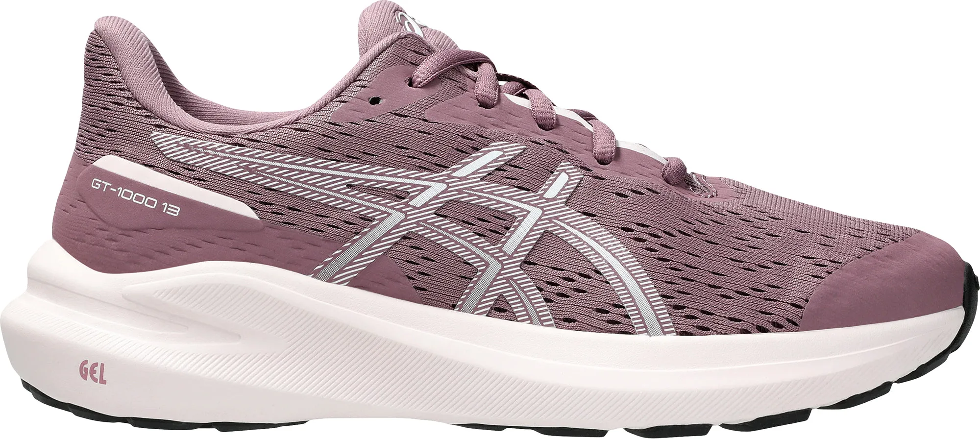Asics GT 1000 13 GS Junior Running Shoes - Purple Seamless Knit Fabrication Abrasion Resistant Lacing System