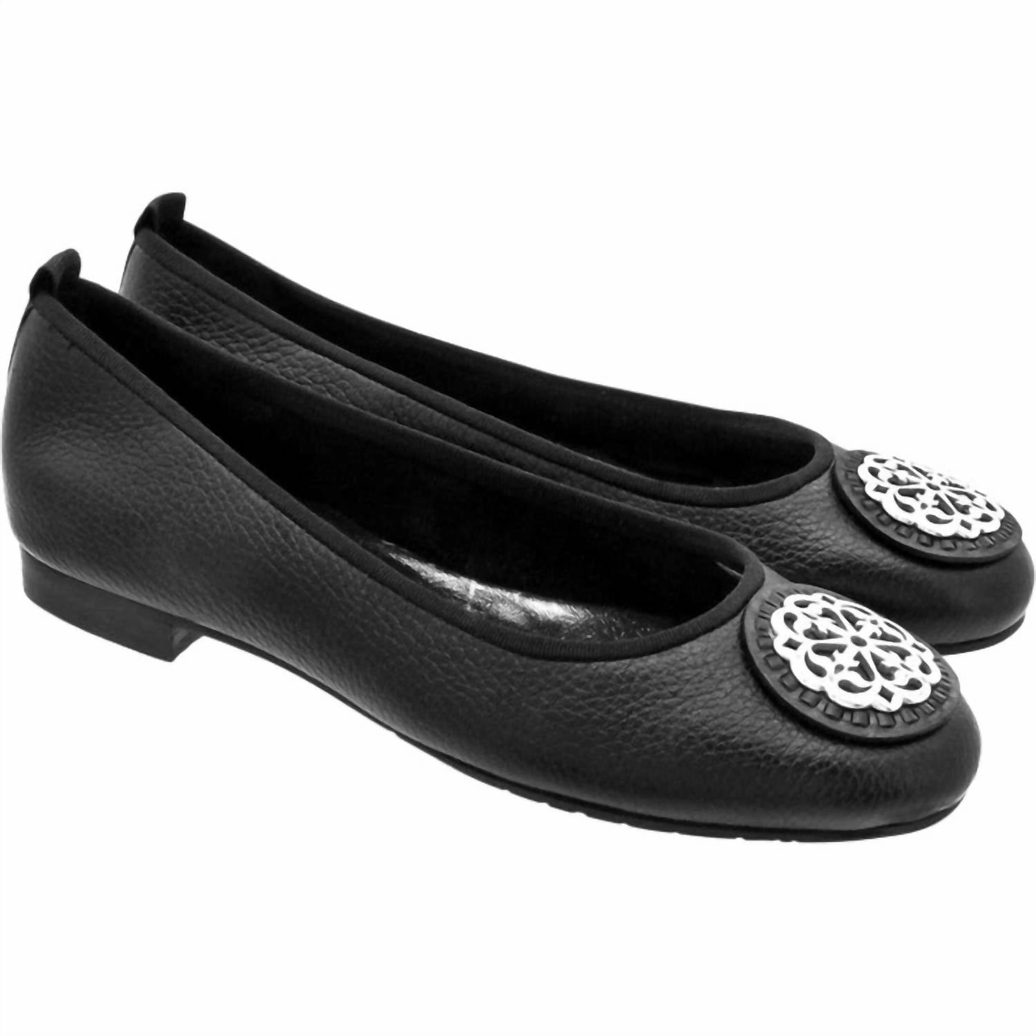 Art Mood Chic Flats Women Aleta Ballerina Shoe In Black