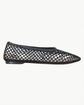 Sweat Free Women's Alba Ballet Flat Shoes In Black Netting