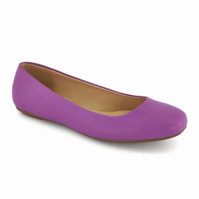 Teen Trend Women's Casual Comfort Ballerina Shoes In Purple