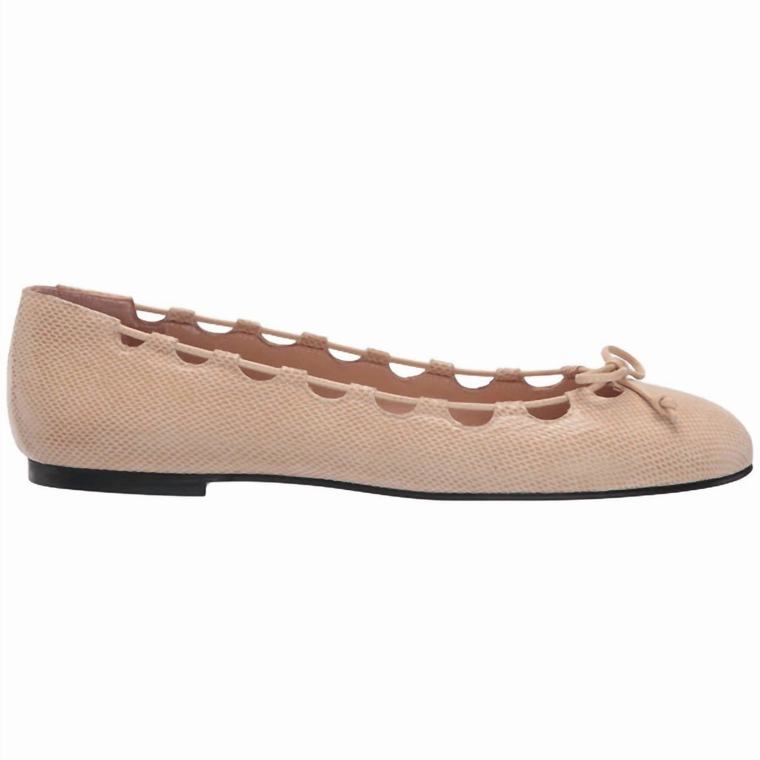 Women's Charlotte Ballet Flats In Beige Hidden Walk