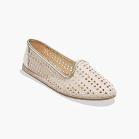Mountain Walk Women's Conwell Slip-On Loafer In Ivory/platinum