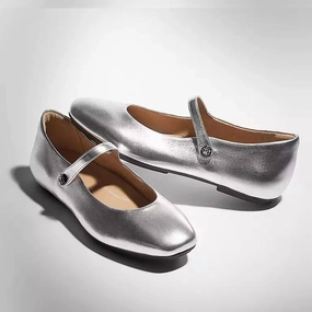 Teacher Wear Ferry Dock Women's Delicato Mary Jane Sandal In Silver