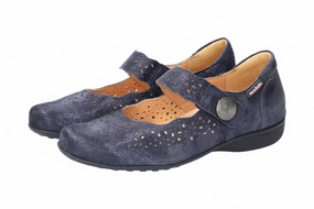 Light Glow Women's Fabienne Hand Made Mary Jane Shoe In Navy