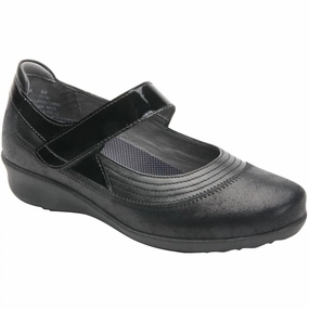 Non-Slip Sole Sand Glow Women's Genoa Maryjane Shoes - Narrow Width In Dusty Black