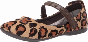 Four Season Women's Grace Hair On Leather Ballet Flat In Leopard