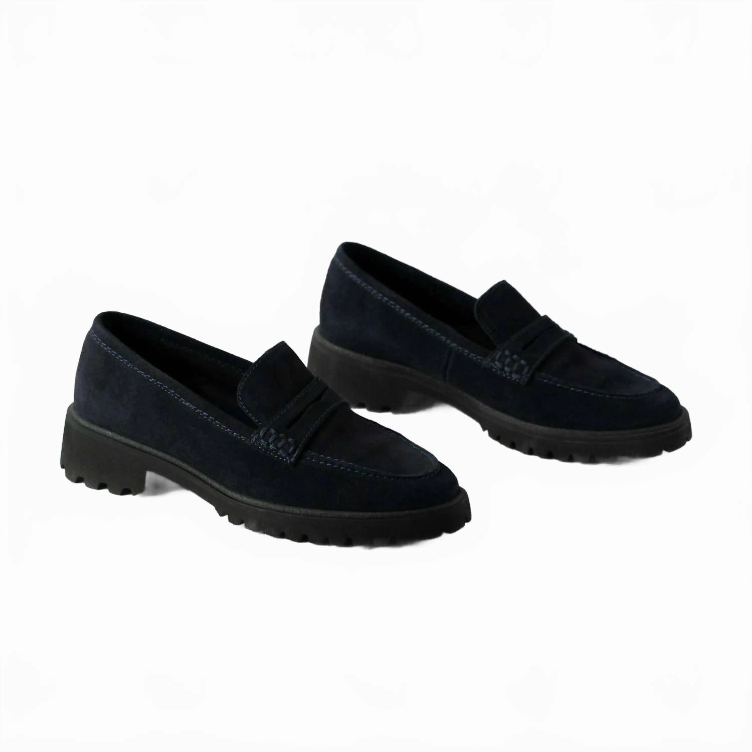 Barefoot feel Autumn Soft Women's Karina Loafer In Navy Suede