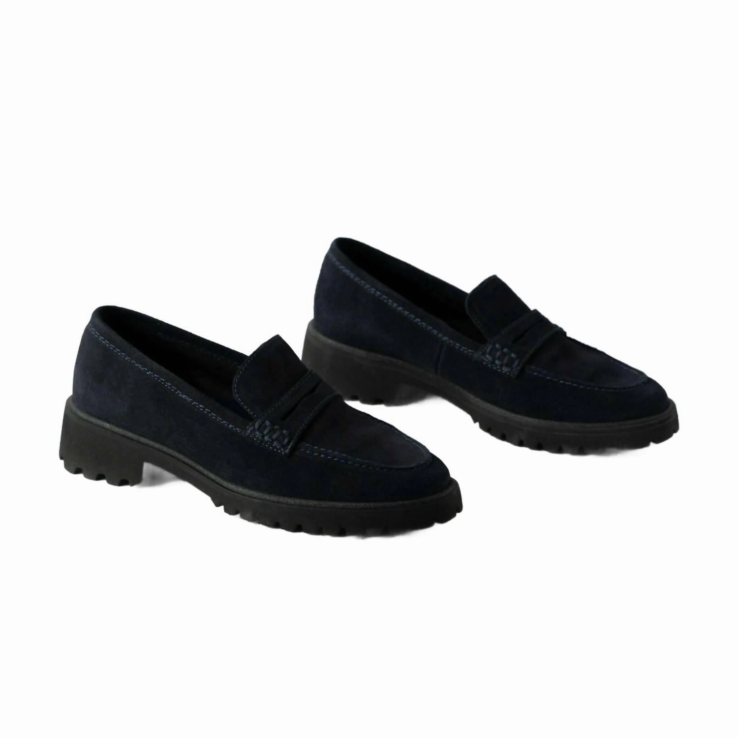 Run Glow Gym Step Women's Karina Loafer In Navy Suede