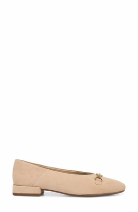 Women's Kimmi Snip-Toe Flats In Tan Cozy Sole