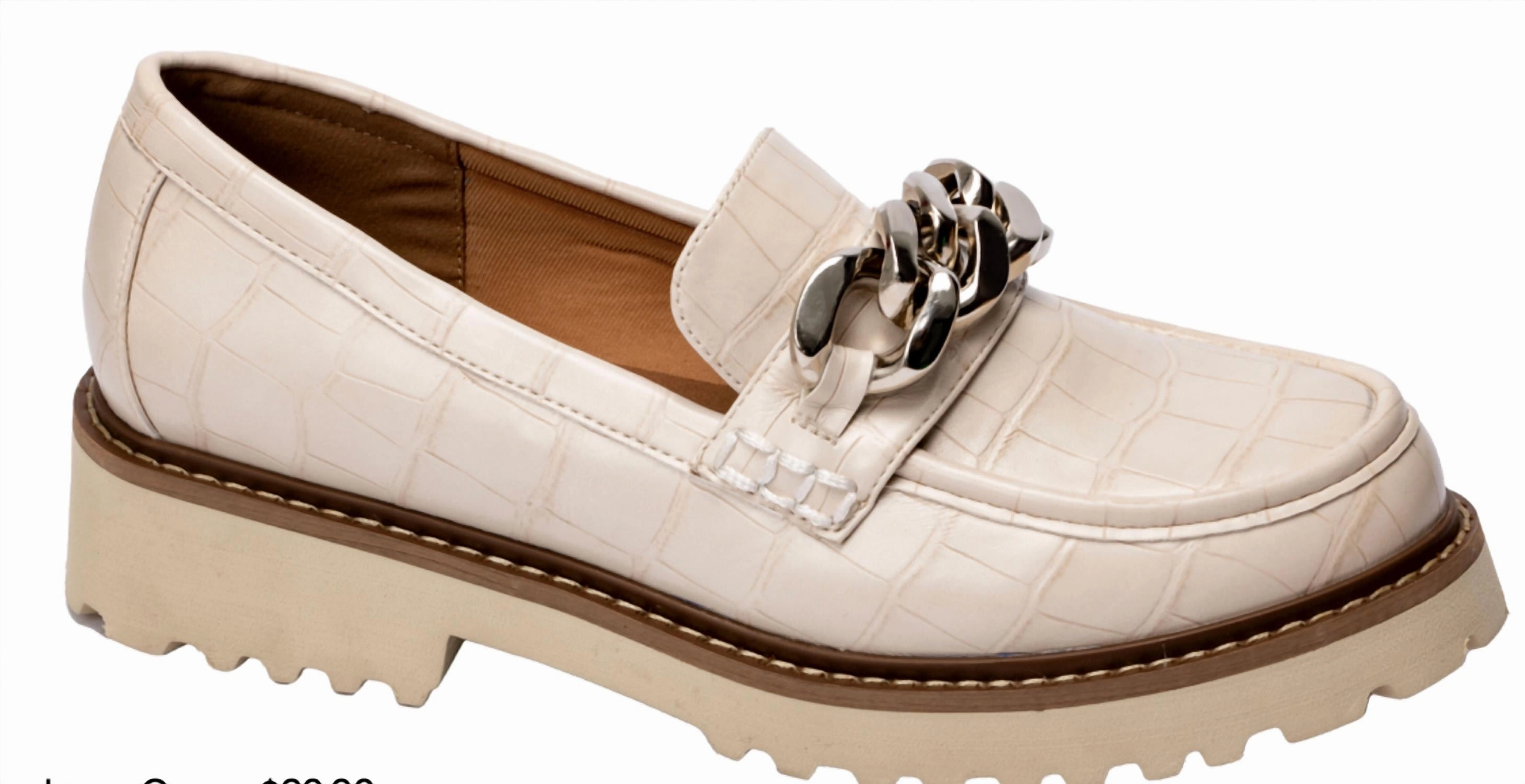 Women's Literally Loafers In Ivory Croco Meet Friend