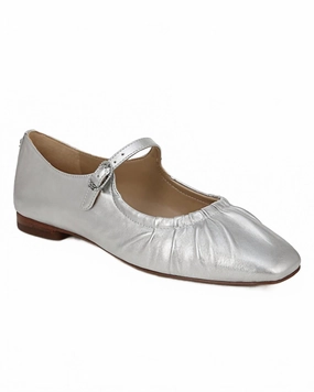 Women's Micah Mary Jane Flat In Soft Silver Outdoor Use