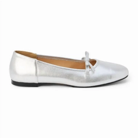 Modern Design Simple Step Women's Missy Ballet Flat Shoes In Silver