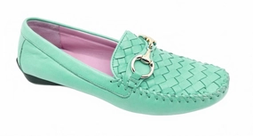 Women's Perlata Loafer In Mint True Glove Reinforced toe Jog Glow