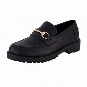 Women's Romeo Chunky Lug Sole Loafer In Black Tea Time Minimalist Comfort