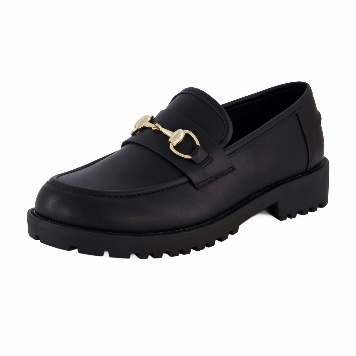 Women's Romeo Chunky Lug Sole Loafer In Black Tea Time Minimalist Comfort