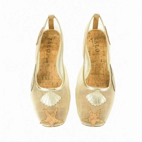Toe room Pot Path Women's Sylvie Shell Ballet In Gold