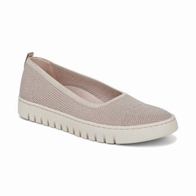 Field Walk Women's Uptown Knit Skimmer Flat Shoes In Cameo Rose