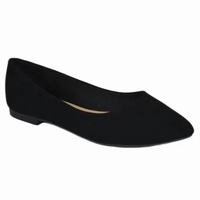 Machine wash Cozy Support Women Suede Flats In Black