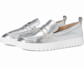 Women Uptown Loafer In Silver Look Style