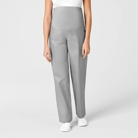 WonderWORK Maternity Cargo Scrub Pant - Grey Chic Design
