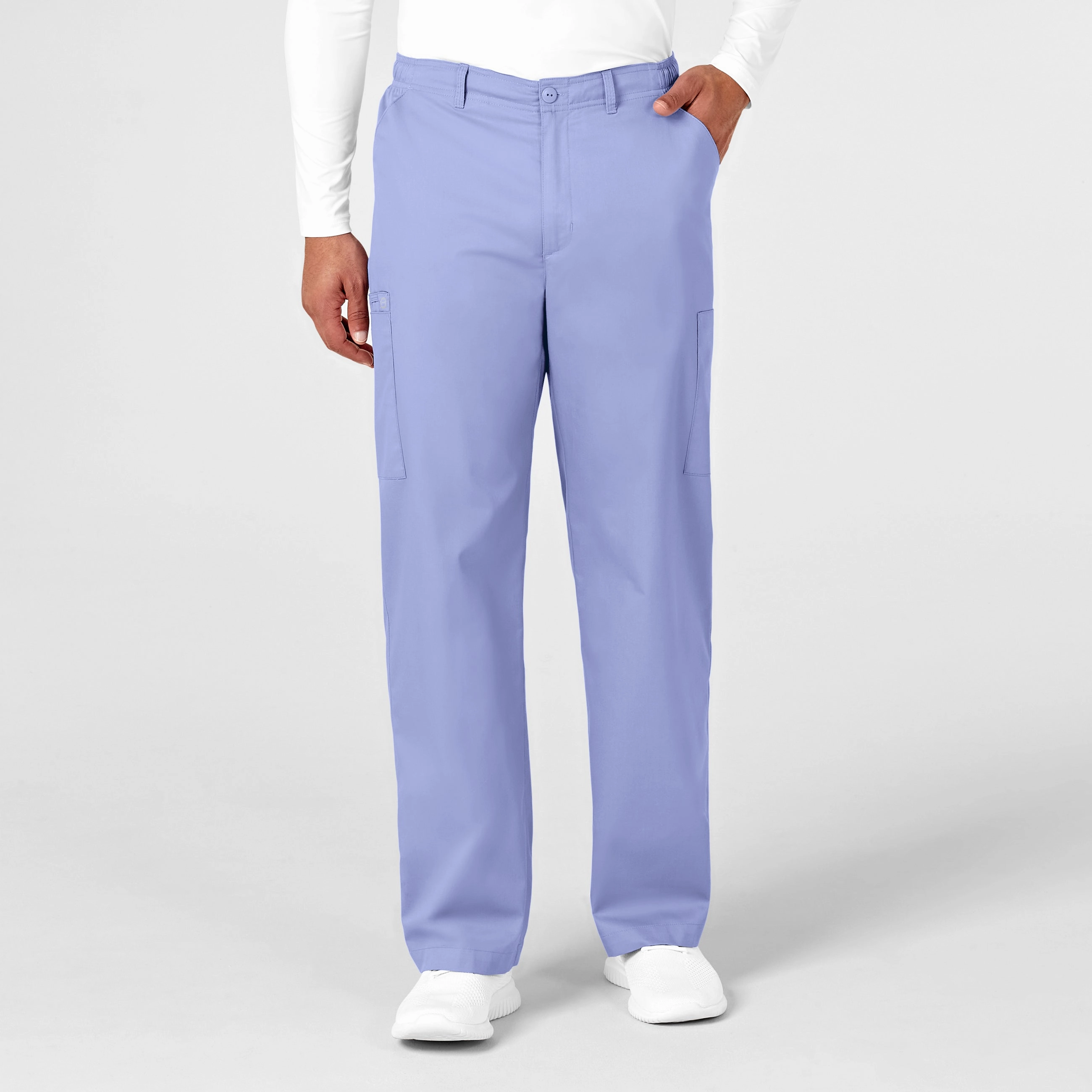 Full Motion Core Stretch WonderWORK Men's Cargo Scrub Pant - Ceil Blue