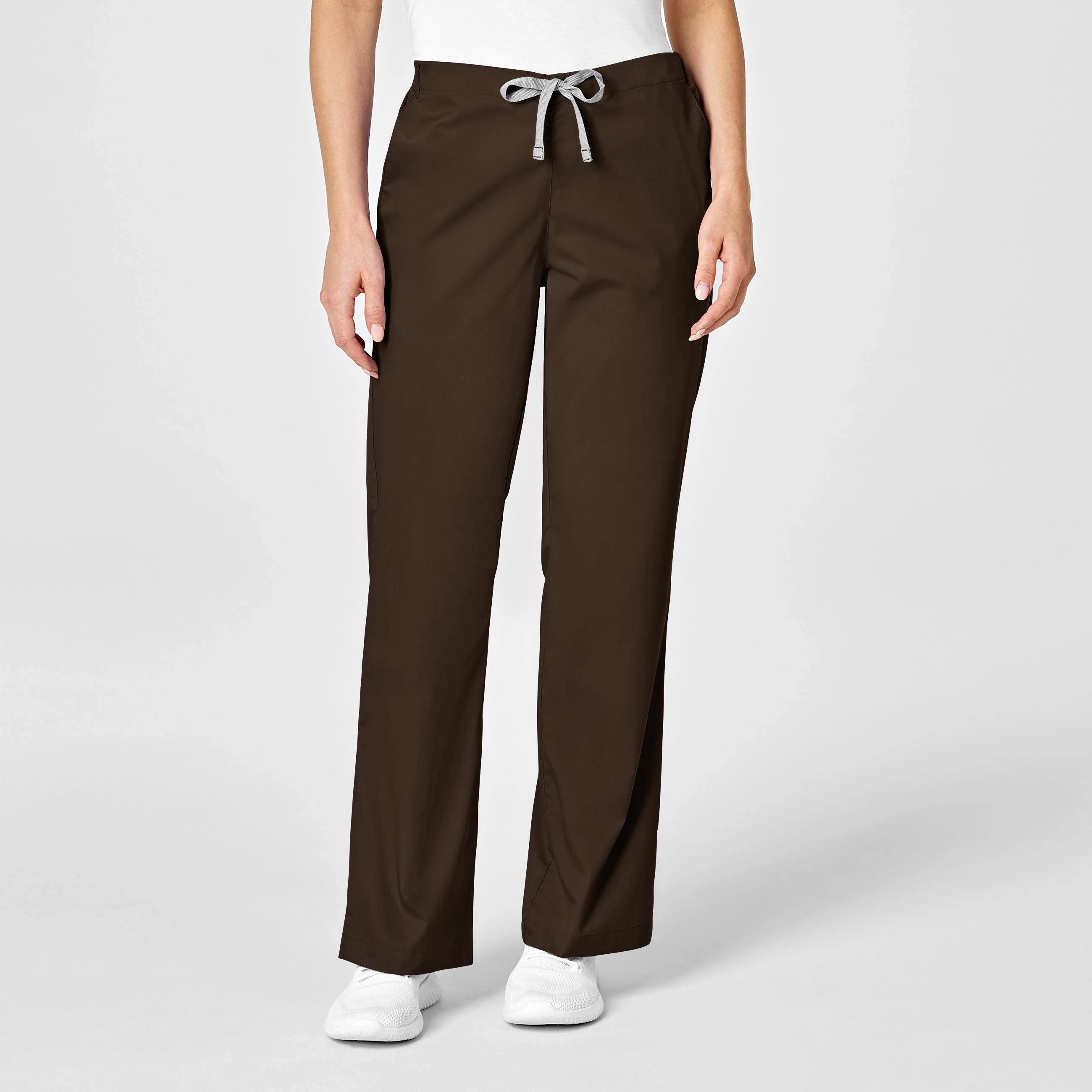 Core Comfort Performance Wear WonderWORK Women's Flare Leg Scrub Pant - Chocolate