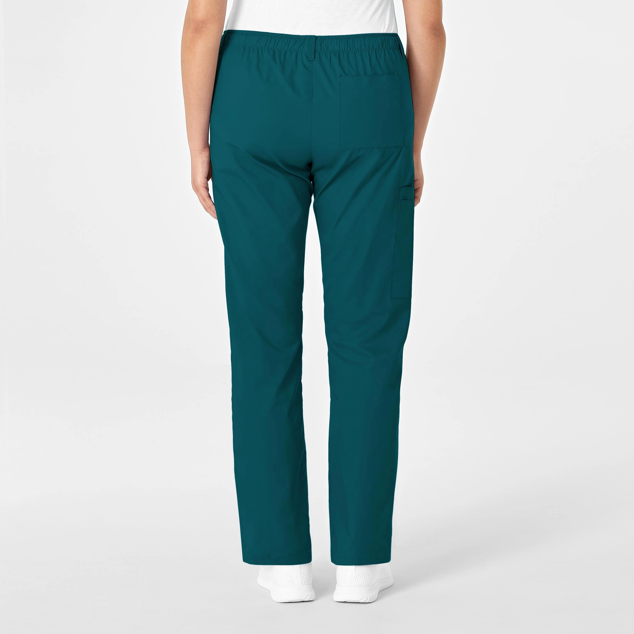 WonderWORK Women's Straight Leg Cargo Scrub Pant - Caribbean Casual Layer Fit