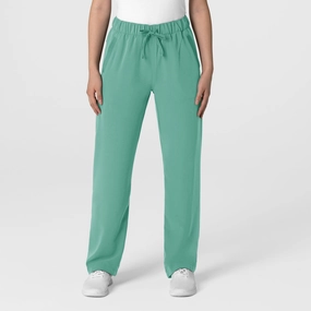 Low Profile Waistband SnagFreeFabric Nova Women's Stovepipe High-Low Hem Scrub Pant - Turquoise