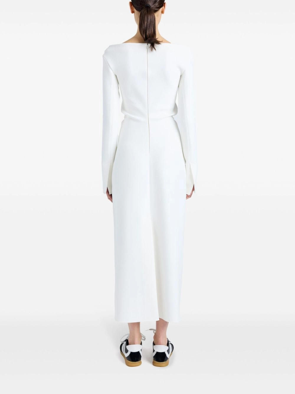 Ankle-length Elegant evening wear Yara Dress in Off White