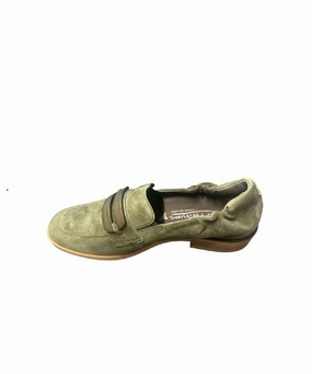 Women Gill Loafer In Moss Green Easy Movement Versatile Shoes